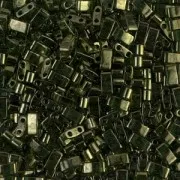 Miyuki Half Tila Beads 5x2.3x1.9 mm HTL-306 - Olive Gold Luster x10g