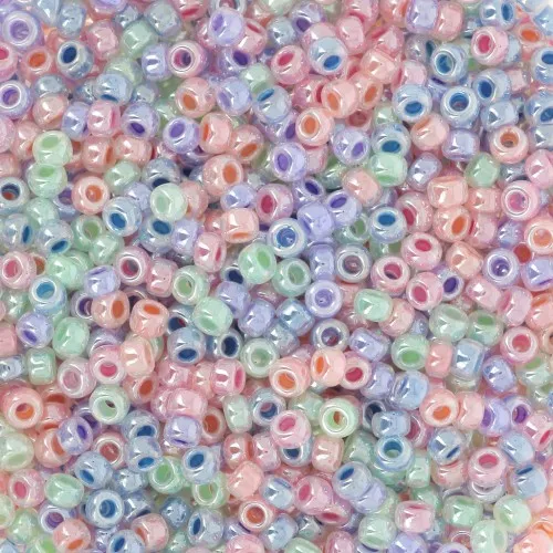 Mix de rocailles Miyuki 11/0 Ceylon Happy Rainbow x8g