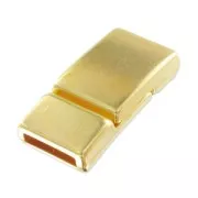 Fermoir aimanté 28x14 mm pour lacet 10 mm Doré à l'or fin x1