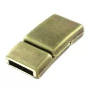 Fermoir aimanté 28x14 mm pour lacet 10 mm bronze x1