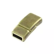 Fermoir aimanté 17x8 mm pour lacet 6 mm bronze x1