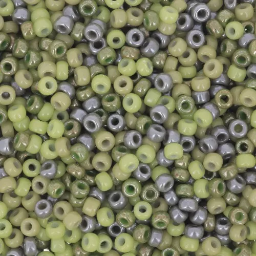 Mix de rocailles Miyuki 11/0 Mix Kaki x8g