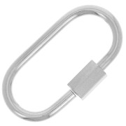 Fermoir ovale à visser 27x14 mm - Acier inoxydable 304 x1|raw }}
