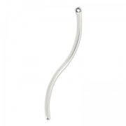 Pendentif tube twisté 51 mm Placage Argent fin vieilli x1|raw }}