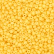 Perles rocailles Preciosa  11/0 2 mm - Solgel - Yellow 3 Dyed Chalkwhite x20g