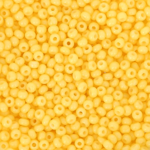 Perles rocailles Preciosa  11/0 2 mm - Solgel - Yellow 3 Dyed Chalkwhite x20g