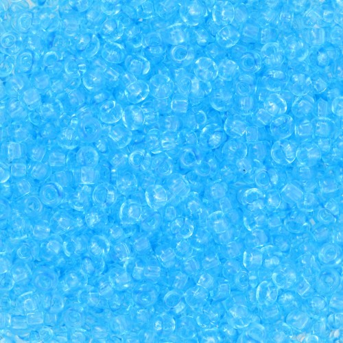 Perles rocailles Preciosa 11/0 2 mm - Solgel - Blue 2 Dyed Crystal x20g