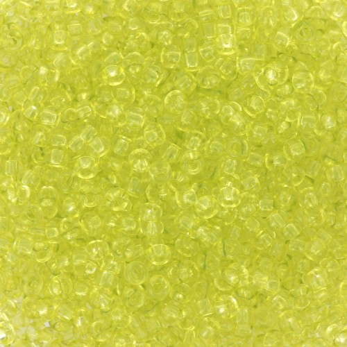 Perles rocailles Preciosa  11/0 2 mm - Solgel - Green 2 Dyed Crystal x20g