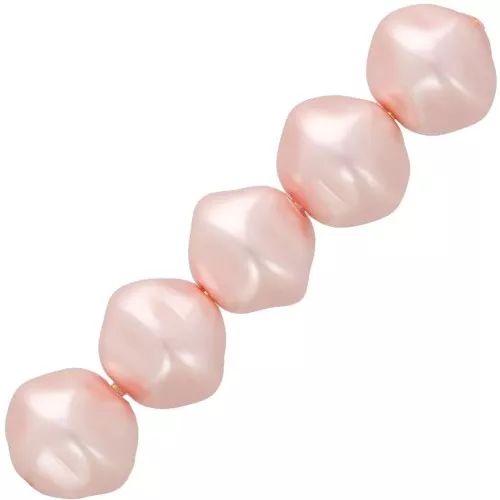 Perles baroques irrégulières nacrées 10 mm - Light rose x15