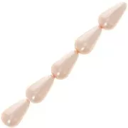 Perles poires nacrées 16x9 mm - Light Rose x10