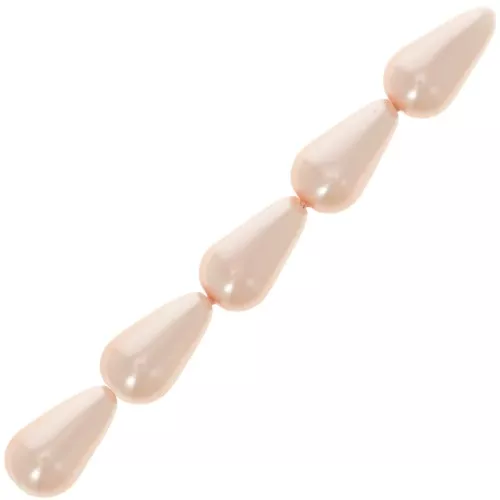 Perles poires nacrées 16x9 mm - Light Rose x10