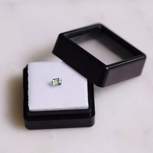 Saphir bicolore rectangle 4.05x3 mm - 0.30 cts