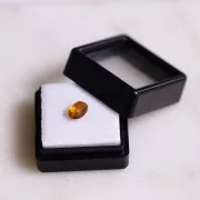 Citrine naturelle ovale forme pain de sucre - 7x5 mm x1