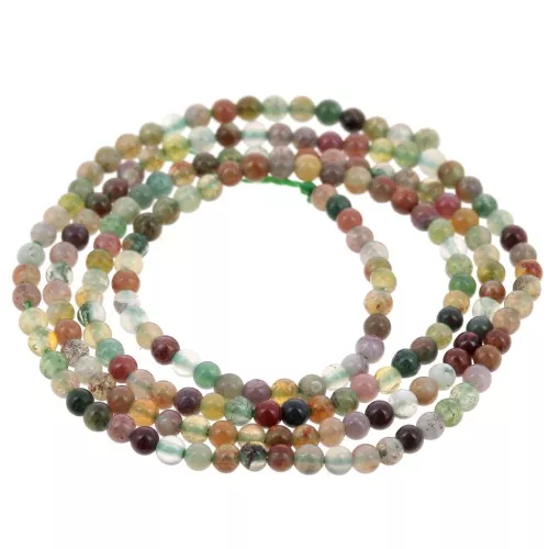 Perles rondes 2 mm pierre gemme - Agate Indienne x38cm