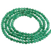 Perles rondes 2 mm pierre gemme teintée - Onyx vert x37cm|raw }}