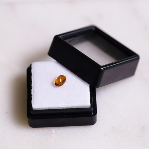 Citrine naturelle ovale forme pain de sucre - 6.1x4 mm x1