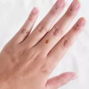 Citrine naturelle ovale forme pain de sucre - 6.1x4 mm x1