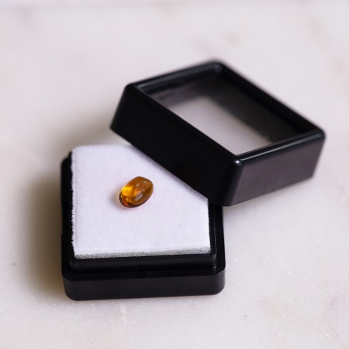 Citrine naturelle ovale forme pain de sucre - 7x5.1 mm - 1.05 cts x1