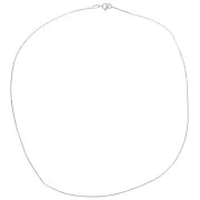 Collier maille Miroir - serpent plat 0.8 mm - Argent 925 x42cm