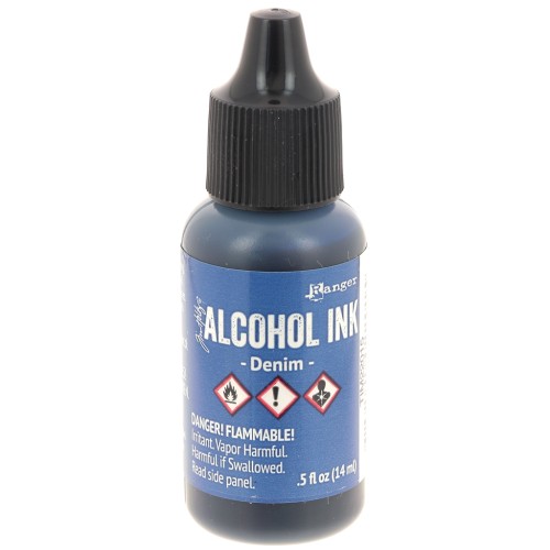 Encre transparente à alcool Adirondack Tim Holtz 14ml Denim x1