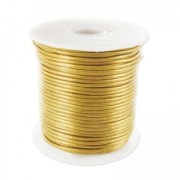 Cordon cuir 1 mm - Doré x20m
