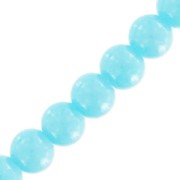 Rondes imitation gemme 6 mm Aquamarine x85cm