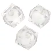 Transparent - Perles carrées facettées 8 mm en acrylique transparent - Transparent x20 Perles carrées facettées 8 mm en acrylique transparent - Transparent x20