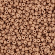 Perles rocailles Preciosa 11/0 2 mm - Solgel - Brown 3 Dyed Chalkwhite x20g