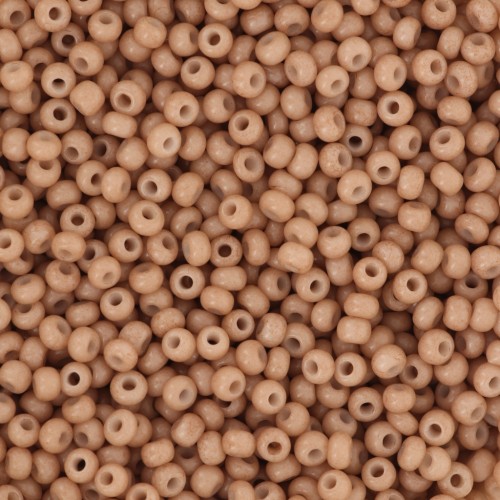 Perles rocailles Preciosa 11/0 2 mm - Solgel - Brown 3 Dyed Chalkwhite x20g
