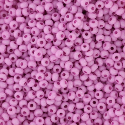 Preciosa Perles rocailles 11/0 - 2 mm - Solgel - Pink 3 Dyed Chalkwhite x20g