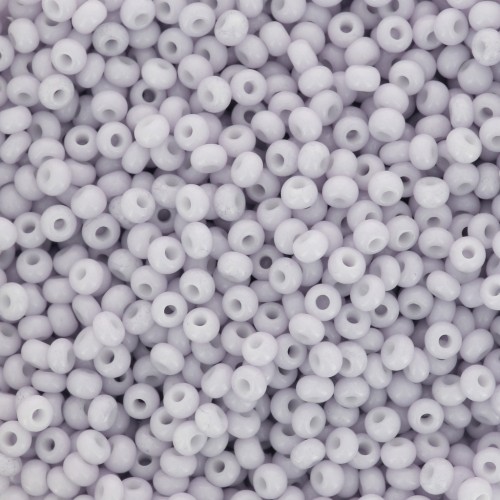 Perles rocailles Preciosa  11/0 2 mm - - Solgel - Violet 1 Dyed Chalkwhite x20g