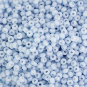 Perles rocailles Preciosa  11/0 2 mm - - Solgel - Blue 1 Dyed Chalkwhite x20g