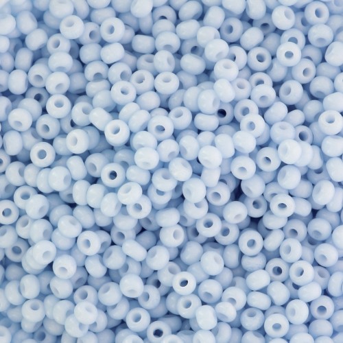 Perles rocailles Preciosa  11/0 2 mm - - Solgel - Blue 1 Dyed Chalkwhite x20g