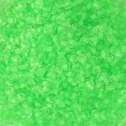Perles rocailles Preciosa 11/0 2 mm - - Crystal Neon Green Lined x20g