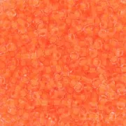 Perles rocailles Preciosa 11/0 2 mm - - Crystal Neon Orange Lined x20g