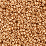 Perles rocailles Preciosa 11/0 2 mm - - Gold Metallic x20g