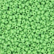 Perles rocailles Preciosa  11/0 2 mm - - Opaque Green x20g