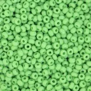 Perles rocailles Preciosa  11/0 2 mm - - Opaque Green x20g