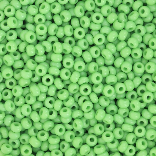 Perles rocailles Preciosa  11/0 2 mm - - Opaque Green x20g