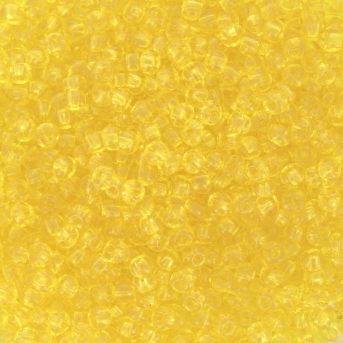 Perles rocailles Preciosa 11/0 2 mm - - Transparent Yellow Amber x20g