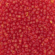 Perles rocailles Preciosa 11/0 2 mm - - Harlequin Red - Yellow x20g