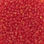 Perles rocailles Preciosa 11/0 2 mm - - Harlequin Red - Yellow x20g