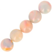 Perles rondes en résine opaque 12 mm - Marbré Multicolore nacré x6|raw }}