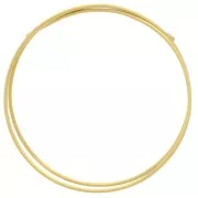 Fil laiton rond semi-dur 3 mm - Cu 73% - pour création de bijoux - Laiton brut x1m