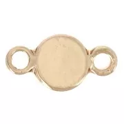 Intercalaire 4 mm en verre facetté - Doré - Vert émeraude x1