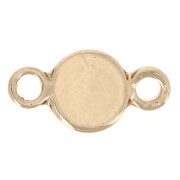 Intercalaire 4 mm en verre facetté - Doré - Lilas x1