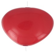 Perle plate irrégulière en résine opaque 20x27 mm - Rouge x1|raw }}