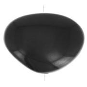Perle plate irrégulière en résine opaque 20x27 mm - Noir x1|raw }}