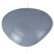 Perle plate irrégulière en résine opaque 20x27 mm - Bleu gris x1|raw }}