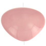 Perle plate irrégulière en résine opaque 20x27 mm - Vieux rose x1|raw }}